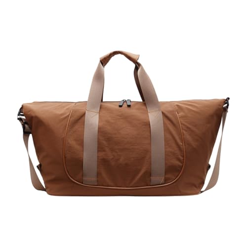 Turnbeutel mit großer Kapazität, Reisetasche, einfaches Gepäck, Fitness, Übernachtung, Wochenende für Damen und Herren, große Kapazität, Fitnessgepäck, Fitnessstudio, Training, Sport, braun, Mass Turnbeutel mit großer Kapazität, Reisetasche, einfaches Gepäck, Fitness, Übernachtung, Wochenende für Damen und Herren, große Kapazität, Fitnessgepäck, Fitnessstudio, Training, Sport, braun, Mass von Vdaxvme