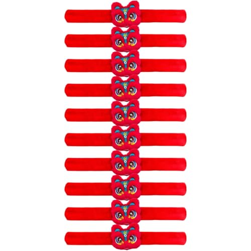 Vdaxvme 10 Stück/Packung Slap Armbänder aus weichem Stoff, verstellbare Größe, Armbänder für Neujahr, Feste, Festivals, Party-Zubehör von Vdaxvme