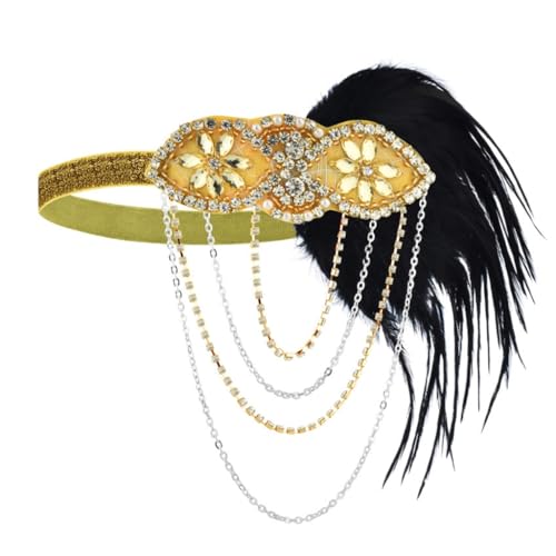 Vdaxvme 1920er Jahre Kopfschmuck Flapper Stirnband, brüllende 20er Jahre Haarschmuck Vintage Haarspange Pailletten Haarreifen Vdaxvme 1920er Jahre Kopfschmuck Flapper Stirnband, brüllende 20er Jahre Haarschmuck Vintage Haarspange Pailletten Haarreifen von Vdaxvme