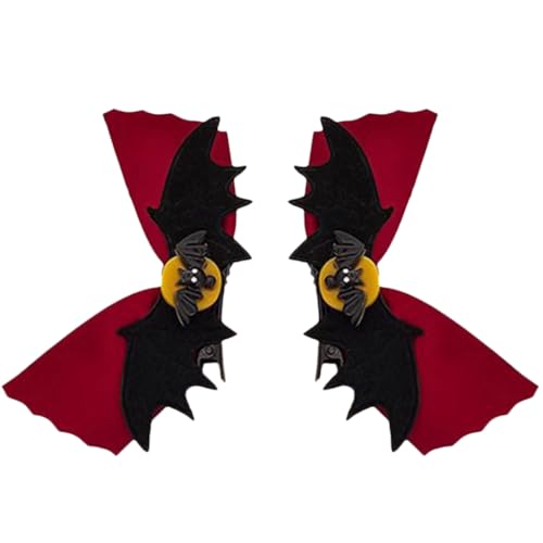 Vdaxvme 2 Stück lustige Fledermausflügel Haarspange Haarschleife Kopfschmuck Halloween Haarspange Kopfbedeckung Haarschmuck von Vdaxvme