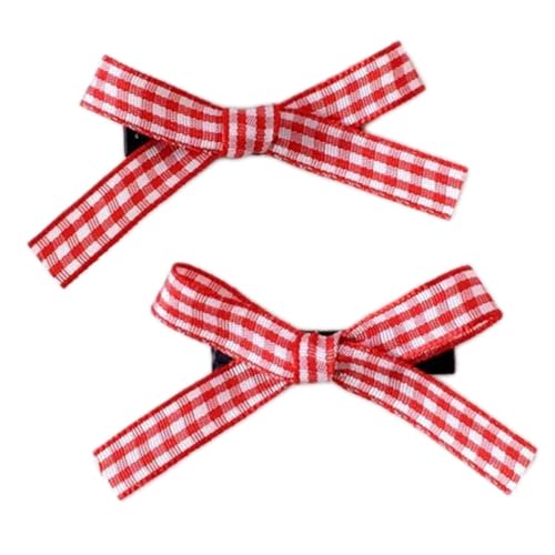 Vdaxvme 2 x zarte Plaids Erdbeerhut mit seitlichem Clip für süße Mädchen, Spitze, Erdbeere, Bowler-Hut von Vdaxvme