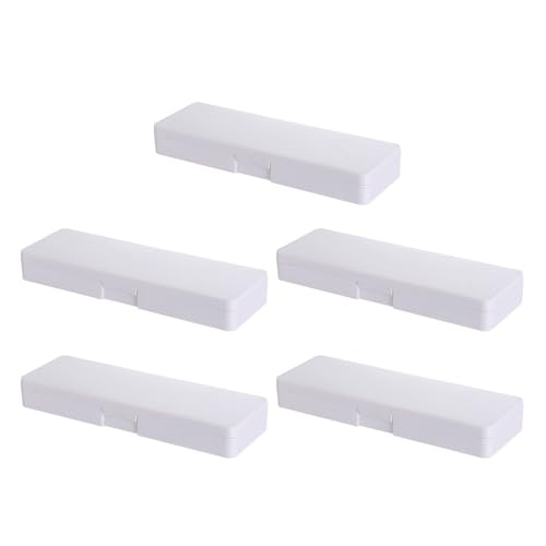 Vdaxvme 5 Stück Federmäppchen Federmäppchen Praktisches Federmäppchen Kleine Aufbewahrungsbox Schulbedarf für Künstler, grau, 19.5x6.5x2.5cm von Vdaxvme