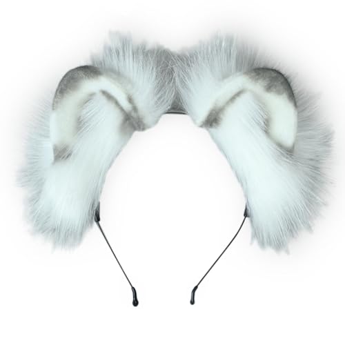 Vdaxvme Anime Maid Hairhoop Plüsch Ohr biegbar Stirnband Cosplay Kostüm Halloween Party Kopfschmuck Frauen Comics Show Kopfbedeckung von Vdaxvme