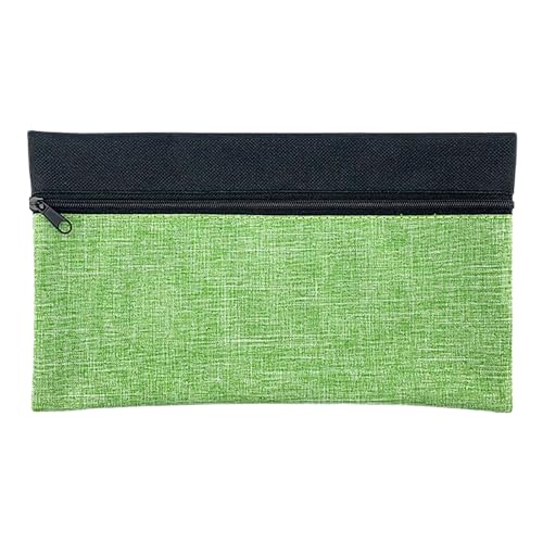 Vdaxvme Basic Federmäppchen, Polyester, leicht, tragbar, Stift-Organizer, Aufbewahrungstasche, Reise-Make-up-Tasche, Grün: 240 mm x 140 mm (B x H), 240*140mm33.07g von Vdaxvme