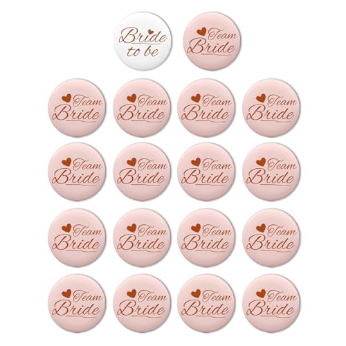Vdaxvme Bride To Be/Team Bride Badges for Bridal Shower Wedding Decoration Bridesmaids Bachelorette Party, 4..3cm, Kunststoff Vdaxvme Bride To Be/Team Bride Badges for Bridal Shower Wedding Decoration Bridesmaids Bachelorette Party, 4..3cm, Kunststoff von Vdaxvme