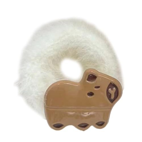 Vdaxvme Cartoon Capybara Lustiger Haargummi Seitenclip Capybara Haarspange Süße Mädchen Haargummi Capybara Stil Capybara Fun Animal von Vdaxvme