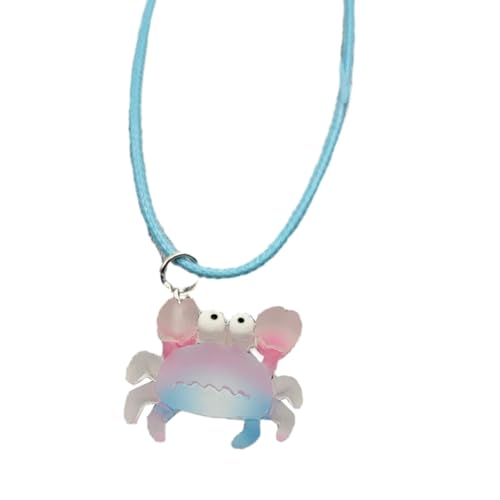 Vdaxvme Damen-Halskette, Seepferdchen, Clownfisch, weibliches Temperament, Wachslinie, Schlüsselbeinkette, Studenten, verstellbare Kette, Schmuck, Harz, Zirkonia von Vdaxvme