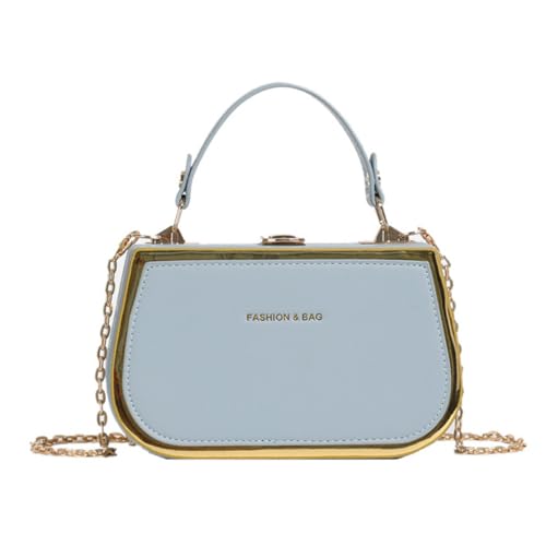 Vdaxvme Damen-Handtasche mit Kette, einfache Umhängetasche, PU-Leder, Pendler, modisch, Crossbody, Pendeln, für den täglichen Gebrauch, PU-Leder, Crossbody, Bonbonfarbe für die Arbeit, blau, One Size Vdaxvme Damen-Handtasche mit Kette, einfache Umhängetasche, PU-Leder, Pendler, modisch, Crossbody, Pendeln, für den täglichen Gebrauch, PU-Leder, Crossbody, Bonbonfarbe für die Arbeit, blau, One Size von Vdaxvme