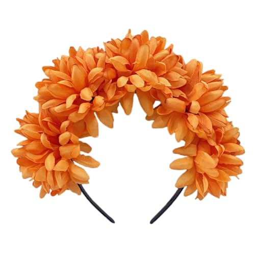 Vdaxvme Elegante Stirnbänder mit weichem Stoff Blume Kopfschmuck Mädchen Blume Haarbänder Haarschmuck für Hochzeit Party Cosplay von Vdaxvme