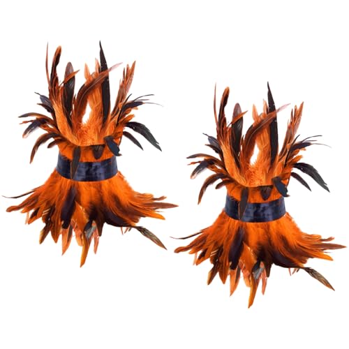 Vdaxvme Federed Trimmed Knöchelmanschetten Frauen Kostümzubehör Für Gothic Partys Event Und Modedarstellungen Verstellbare Federfußschmuck Frauen Mode von Vdaxvme