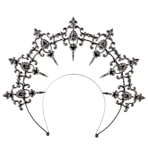 Vdaxvme Gothic Stirnband Geburtstag Party Cosplay Karneval Kopfbedeckung Haarschmuck Halloween Kostüm Haarband von Vdaxvme