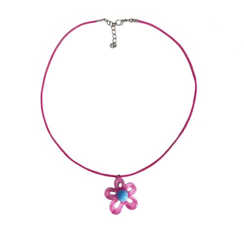 Vdaxvme Halskette mit Herz-, Stern- und Blumen-Motiv, Acryl, weibliches Temperament, langes Seil, Schlüsselbeinkette, Studenten, verstellbare Kette, Schmuck, Acryl, Zirkonia von Vdaxvme