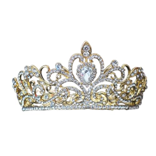 Vdaxvme Krone Tiaras für Frauen Mädchen Krone Kopfbedeckung Prinzessin Krone Tiaras Hochzeit Krone Metall Krone Haarschmuck Ornamente von Vdaxvme