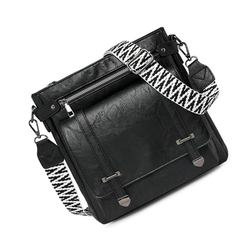 Vdaxvme Stilvolle Umhängetasche für Damen, modisch, Crossbody, Pendeln, PU-Leder, große Kapazität, Messenger, große Kapazität, Schultertasche, modische Umhängetasche für Reisen, Schwarz , One Size Vdaxvme Stilvolle Umhängetasche für Damen, modisch, Crossbody, Pendeln, PU-Leder, große Kapazität, Messenger, große Kapazität, Schultertasche, modische Umhängetasche für Reisen, Schwarz , One Size von Vdaxvme
