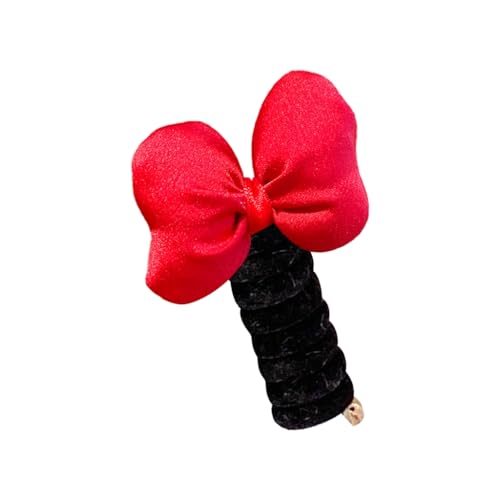 Vdaxvme Süße Schleife Spiralen Haargummi für Kinder Keine Falten Schnur Haargummi Pferdeschwanz Halter Elastische Spurlose Plüsch Haarbänder von Vdaxvme