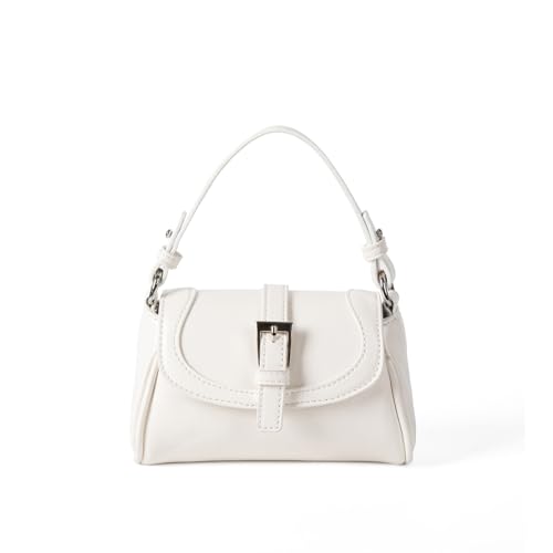 Vdaxvme Umhängetasche mit Tragegriff und abnehmbarem Riemen, Schultertasche für den täglichen Pendler, Reisen oder Büroarbeit, Gürtelschnalle, Crossbody-Tasche, weiß, One Size Vdaxvme Umhängetasche mit Tragegriff und abnehmbarem Riemen, Schultertasche für den täglichen Pendler, Reisen oder Büroarbeit, Gürtelschnalle, Crossbody-Tasche, weiß, One Size von Vdaxvme