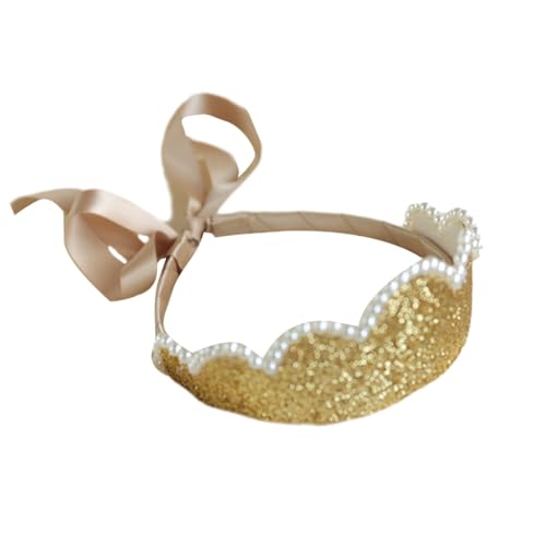 Vdaxvme Verstellbare Größe Kronen Glitzer Perlen Stirnband Prinzessin volle Pailletten Krone Kinder Karneval Geburtstag Party Abschlussball Zubehör von Vdaxvme