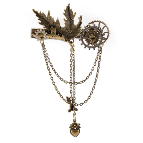 Vdaxvme Vintage Steampunk Brosche Pin für Damen Herren Elegant PunkStyle Gear Brosche Anstecknadel Kleid Hemd Corsage Pin Haarspange von Vdaxvme