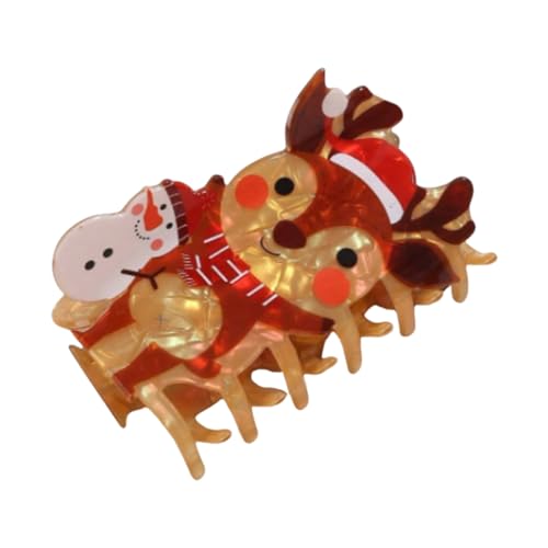 Vdaxvme Weihnachts-Haarklammer, Haarschmuck, einzigartige Elch-Hirsch-Haarnadel, Cartoon-Clip, festlicher Haarschmuck für Frauen und Mädchen von Vdaxvme