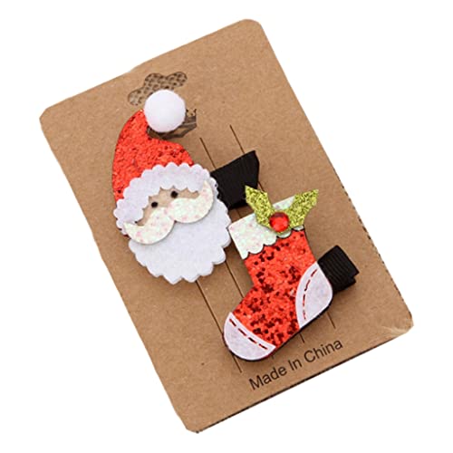 Vdaxvme Weihnachts-Haarspange, Weihnachts-Haarspange, Weihnachtsmann-Kopfschmuck, Haarschmuck, Mädchen, Weihnachten von Vdaxvme