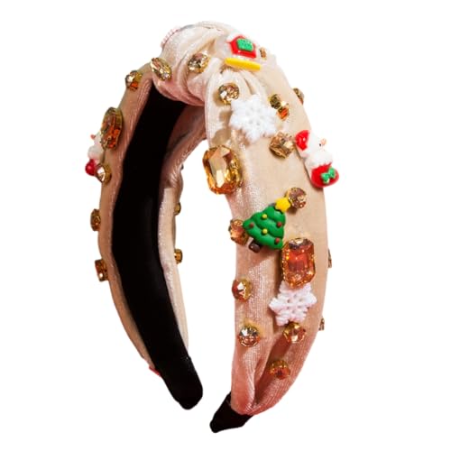 Vdaxvme Weihnachts-Stirnband, zartes Knoten, Haarband mit Damen/Teenagern, zum Waschen des Gesichts, Make-up, Haar-Accessoire von Vdaxvme