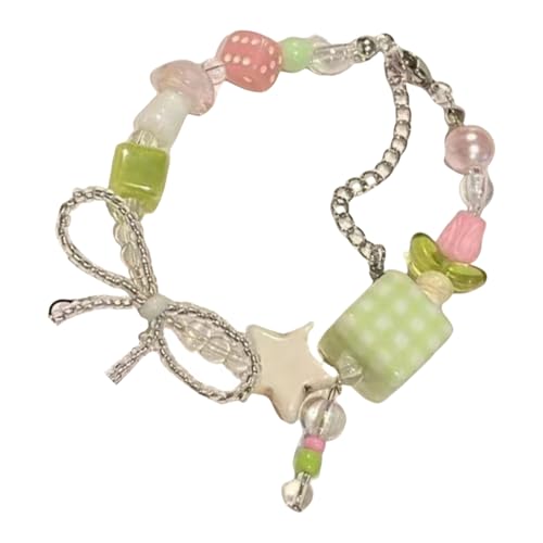 Vintage-inspirierte Schleife, raffinierte Kette, pastellgelb, Ornament, vielseitiges Accessoire für Frauen, modische Perlen von Vdaxvme