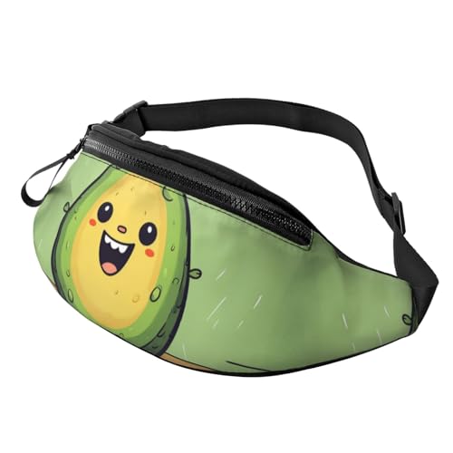 Bauchtasche, modische Bauchtasche für Damen und Herren, leichte Bauchtasche, Hüfttasche für Hundelaufen, Reisen, Cartoon Avocado, Einheitsgröße von VducK