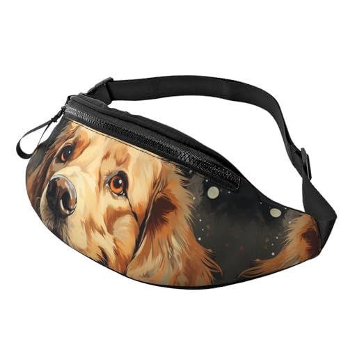 Bauchtasche, modische Bauchtasche für Damen und Herren, leichte Bauchtasche, Hüfttasche für Hundelaufen, Reisen, Golden Retriever, Einheitsgröße von VducK