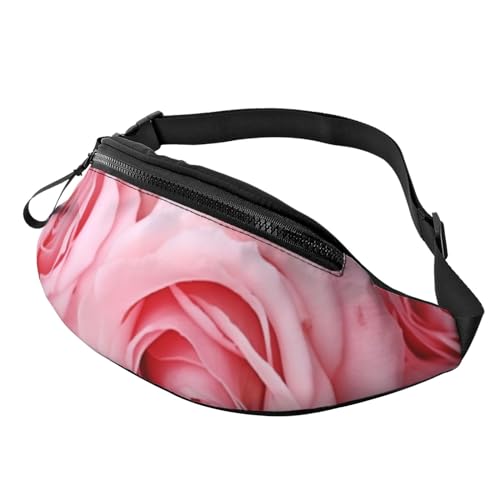 Bauchtasche, modische Bauchtasche für Damen und Herren, leichte Bauchtasche, Hüfttasche für Hundelaufen, Reisen, Pink Fresh Roses1, Einheitsgröße von VducK