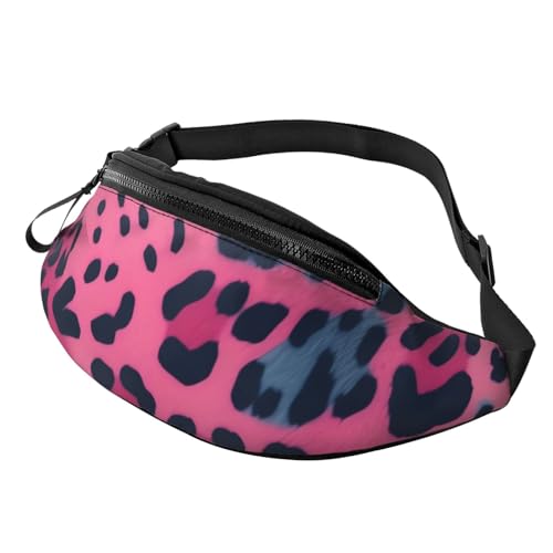 Bauchtasche, modische Bauchtasche für Damen und Herren, leichte Bauchtasche, Hüfttasche für Hundelaufen, Reisen, Pink Leopard, Einheitsgröße von VducK