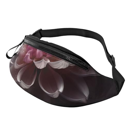 Bauchtasche, modische Bauchtasche für Damen und Herren, leichte Bauchtasche, Hüfttasche für Hundelaufen, Reisen, Rosa Blumen, Einheitsgröße von VducK