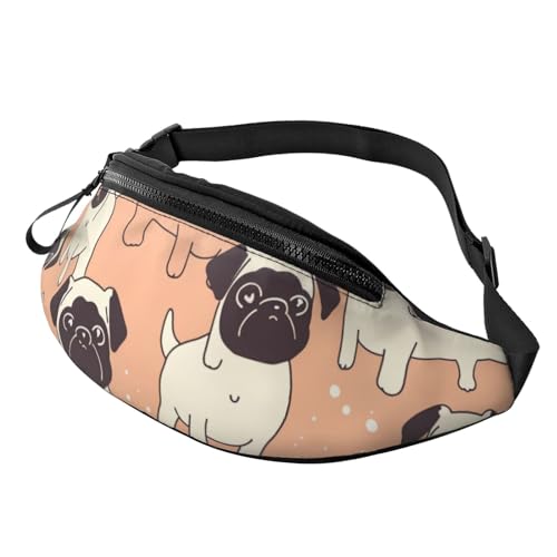 Bauchtasche, modische Bauchtasche für Damen und Herren, leichte Bauchtasche, Hüfttasche für Hundelaufen, Reisen, Schönes Hundemuster, Einheitsgröße von VducK