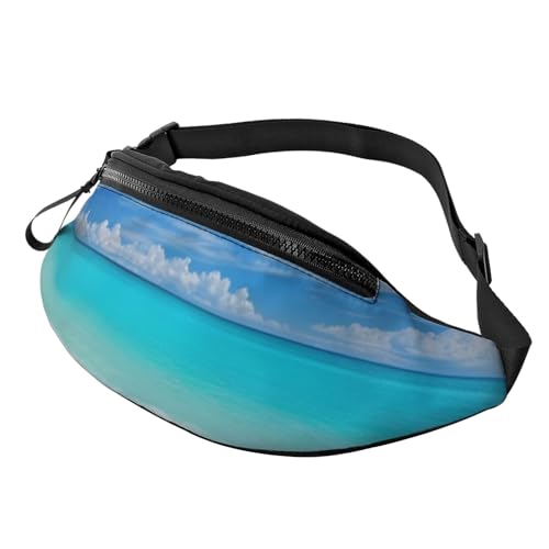 Bauchtasche, modische Bauchtasche für Damen und Herren, leichte Bauchtasche, Hüfttasche für Hundelaufen, Reisen, White Beach Tropical Sea, Einheitsgröße von VducK