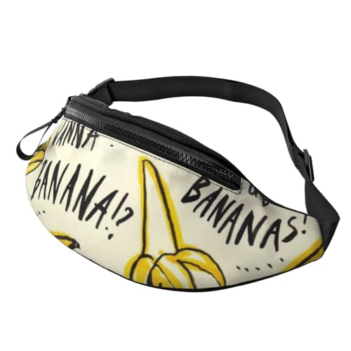 Bauchtasche, modische Bauchtasche für Damen und Herren, leichte Bauchtasche, Hüfttasche für Hundelaufen, Reisen, Yellow Banana, Einheitsgröße von VducK