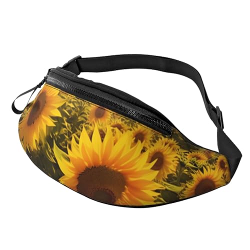 Bauchtasche für Damen, große Umhängetasche, trendige Brusttasche, Sonnenblumen, gelbe Blumen, Hüfttasche für Reisen, Sonnenblume, Einheitsgröße von VducK
