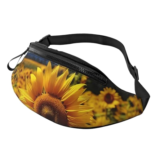 Bauchtasche für Damen, große Umhängetasche, trendige Brusttasche, Sonnenblumen, gelbe Blumen, Hüfttasche für Reisen, sonnenblume, Einheitsgröße von VducK