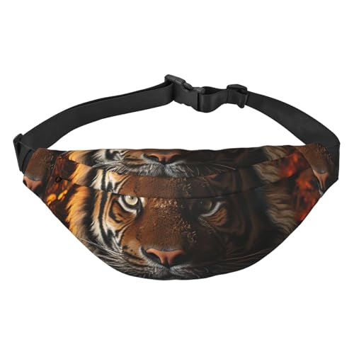 Bauchtasche für Damen und Herren, modische Bauchtasche, Tigermuster, Hüfttasche für Sport, Wandern, Reisen, Tiger Images, Einheitsgröße von VducK