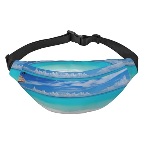 Bauchtasche für Damen und Herren, modische Bauchtasche für Weihnachten, Sport, Wandern, Reisen, White Beach Tropical Sea, Einheitsgröße von VducK