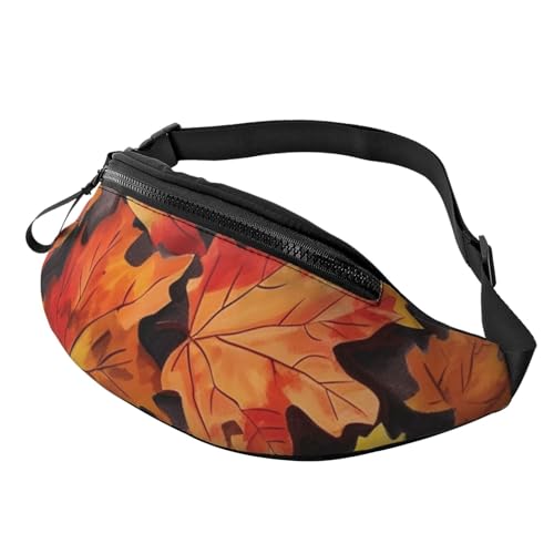 Bauchtaschen für Damen, Gürteltasche, große Umhängetasche, trendige Brusttasche, Herbst, Kürbisse, Hüfttasche für Reisen, Herbstblätter, Einheitsgröße von VducK