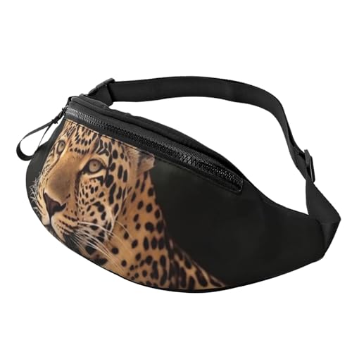 Bauchtaschen für Damen, große Umhängetasche, trendige Brusttasche, Albany, verdeckte Brücke, Hüfttasche für Reisen, Afrikanischer Leopard auf Felsen, Einheitsgröße von VducK