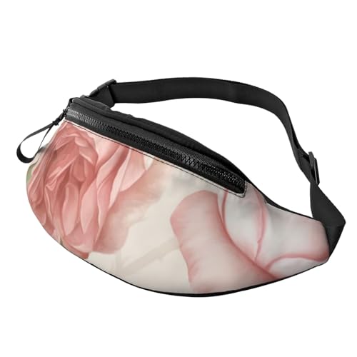 Bauchtaschen für Damen, große Umhängetasche, trendige Brusttasche, Bengalischer Tiger, Hüfttasche für Reisen, Beauty Pink Roses, Einheitsgröße von VducK