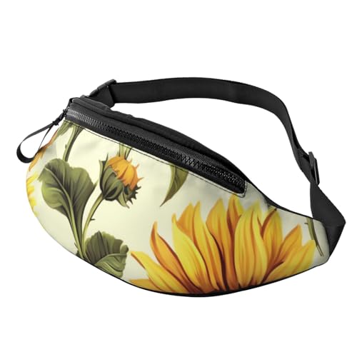 Bauchtaschen für Damen, große Umhängetasche, trendige Brusttasche, Universum, Landschaft, Malerei, Hüfttasche für Reisen, Sommer Sonnenblume, Einheitsgröße von VducK