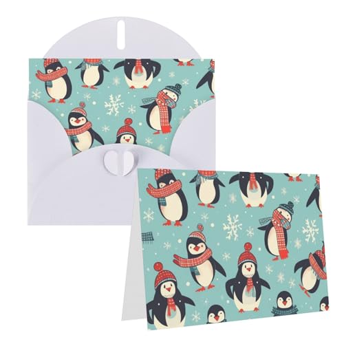 Geburtstagskarten mit Umschlägen Winter Weihnachten Pinguine Hochzeitskarten Trauerkarten Thinking Of You Karten Hinweis Dankeskarten Innen blanko Alle Anlässe Grußkarten von VducK