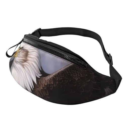 Gürteltasche für Damen, große Umhängetasche, trendige Brusttasche, Basketball, auf Feuer, Hüfttasche für Reisen, Bald Eagle, Einheitsgröße von VducK