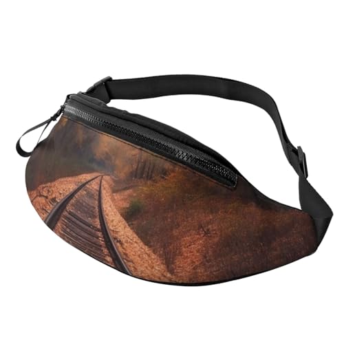 Gürteltasche für Damen, große Umhängetasche, trendige Brusttasche, Basketball, auf Feuer, Hüfttasche für Reisen, Herbst-Track, Einheitsgröße von VducK