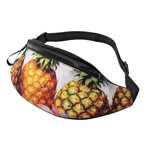 Gürteltasche für Damen, große Umhängetasche, trendige Brusttasche, Sommer, Schnee, Berg, Hüfttasche für Reisen, Sommer-Ananas, Einheitsgröße von VducK