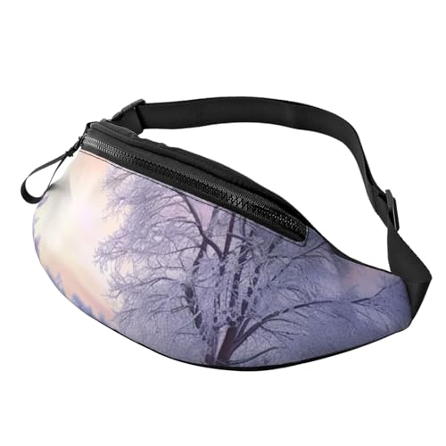 Gürteltasche für Damen, große Umhängetasche, trendige Brusttasche, Winter, Weihnachten, Hüfttasche für Reisen, Winterlandschaft, Einheitsgröße von VducK