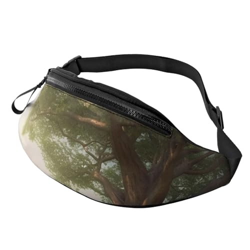 Gürteltasche für Damen, große Umhängetasche, trendige Brusttasche, tropische Fische, Koralle, Unterwasser-Hüfttasche für Reisen, Baum mit Ast Landschaft, Einheitsgröße von VducK