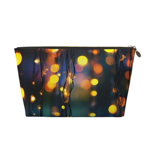 Kosmetiktasche, Reise-Make-up-Tasche für Damen, groß, Make-up, farbige Lichter, Organizer, Kulturbeutel, Reißverschluss-Tasche, gold, Einheitsgröße, Kosmetiktasche von VducK