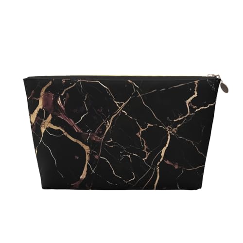 Kosmetiktasche, Reise-Make-up-Tasche für Damen, groß, schwarz, gold, Marmor, Organizer, Kulturbeutel, Reißverschluss, Geldbörse, gold, Einheitsgröße, Kosmetiktasche von VducK